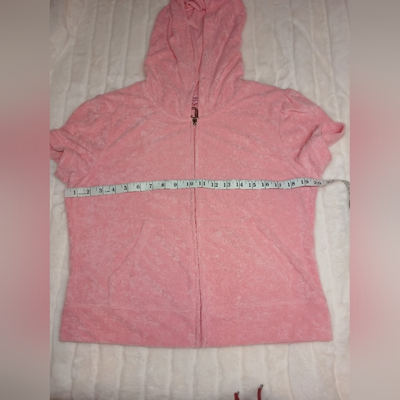 Juicy Couture Pink Velour Hoodie & Shorts Set – Size L (NWOT) - Picture 15 of 16